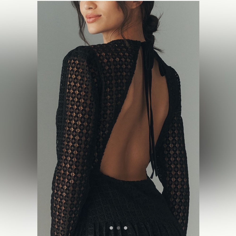 Anthropologie Maude Adeline Long Sleeve A-Line Maxi Dress - Size S - BNWT - Picture 2 of 11